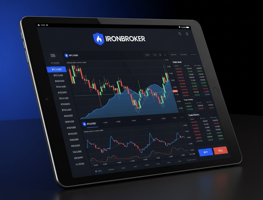 Painel da corretora Iron Broker